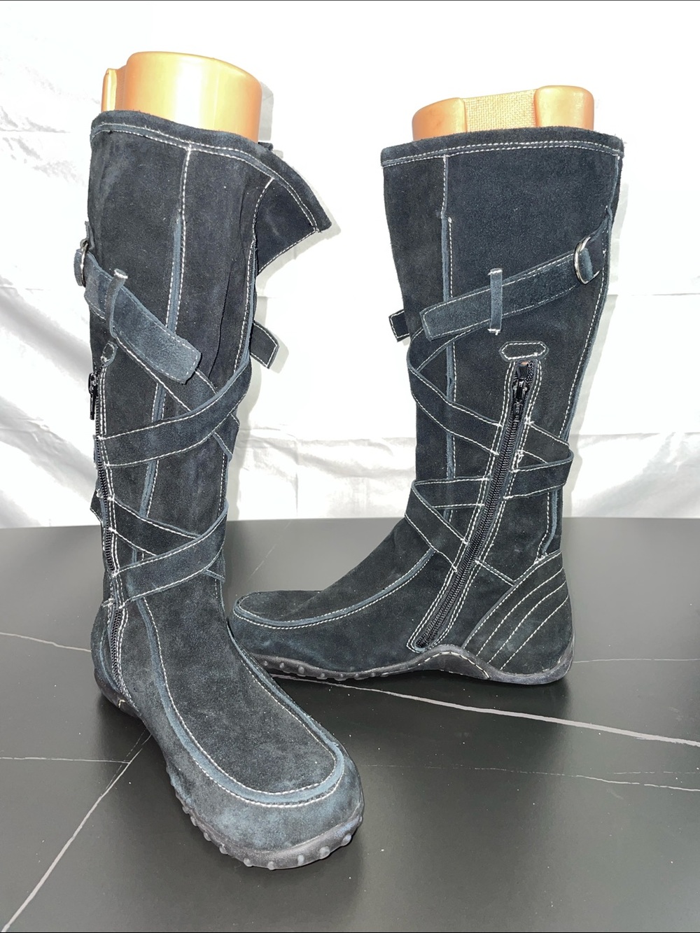 MARC MODAVI RARE PUMA MOSTRO LEATHER WOMENS STRAPPY HIGH BOOTS FTL-09-018